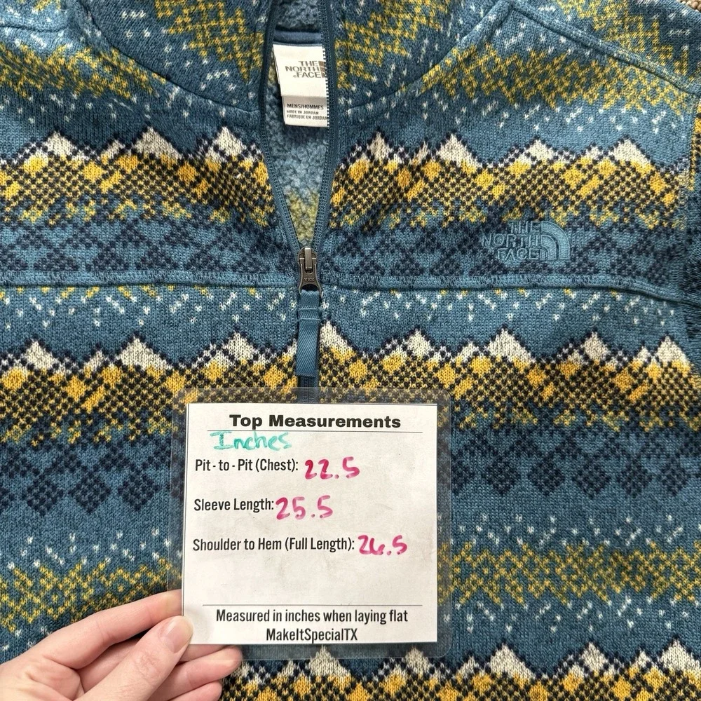The North Face Fair Isle‎ Fleece Quarter Zip Men's M Nordic Gorpcore Pullover